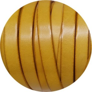 Cuir plat de 10mm jaune chaud vendu au cm-Premium