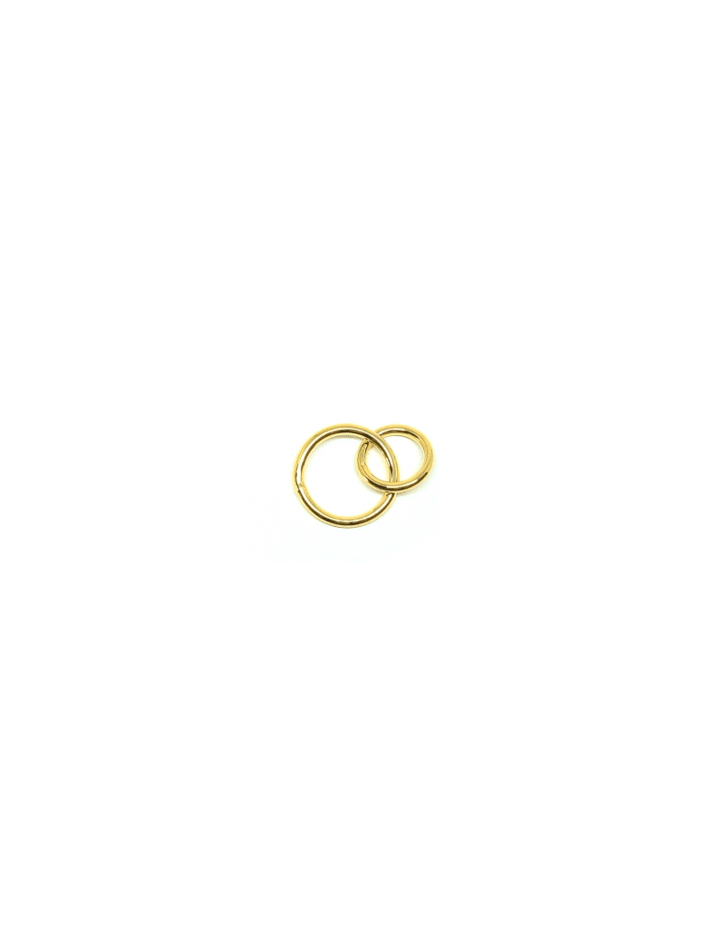 Intercalaire composé de 2 anneaux ronds couleur or
