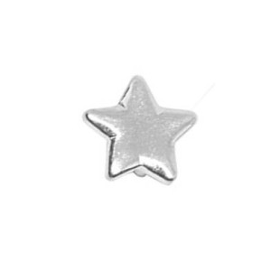Nouvelle étoile placage argent pour cuir plat de 3mm