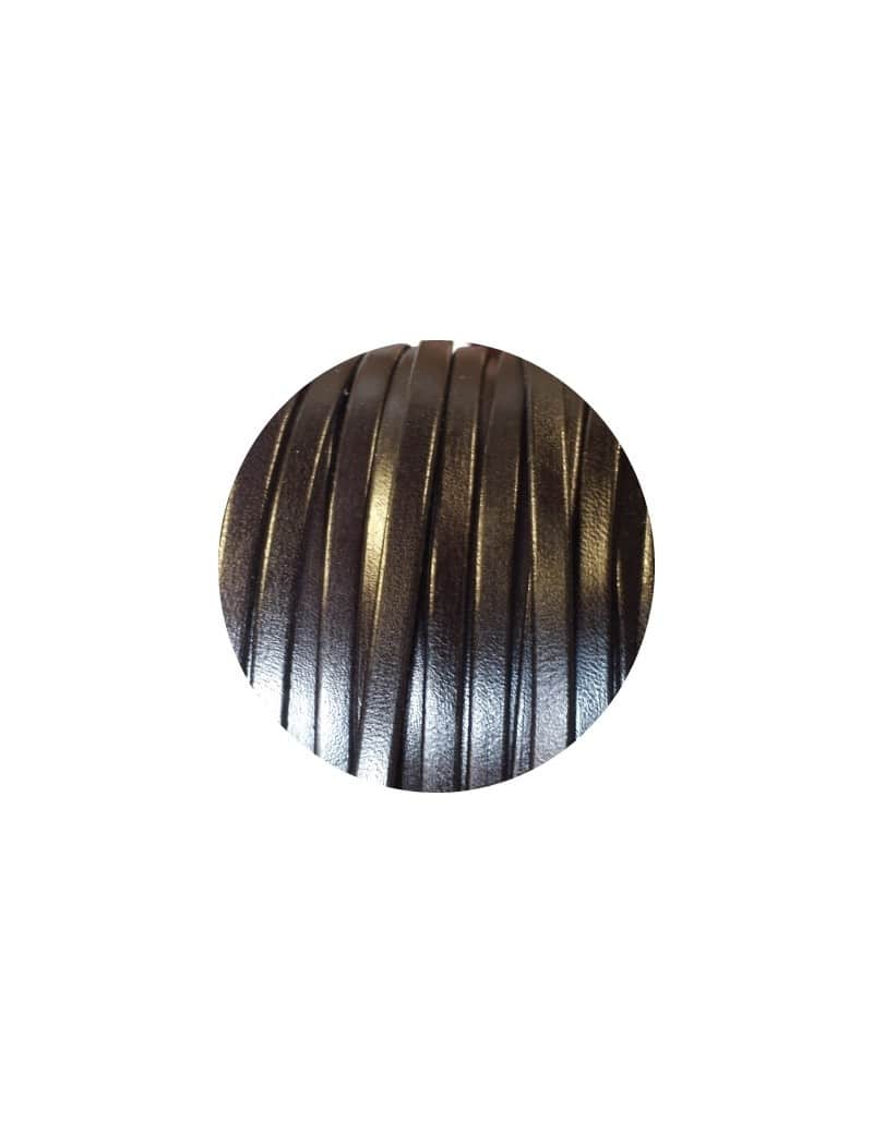 cordon de cuir 1mm noir x1m