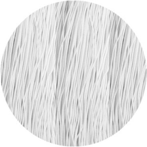 Fil élastique blanc de 1mm recouvert de tissu-21 mètres