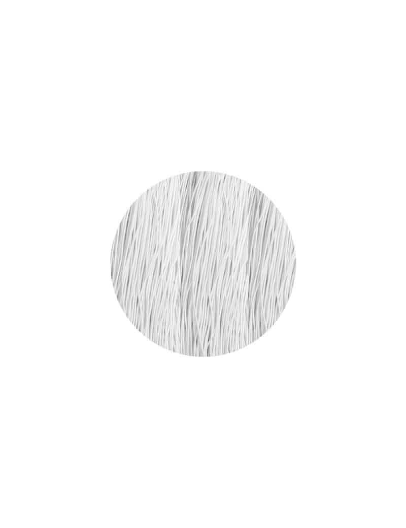 Fil élastique blanc de 1mm recouvert de tissu-21 mètres