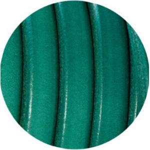 Cordon de gros cuir bleu turquoise-vente au cm