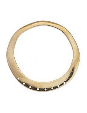 Support de bracelet type jonc de 80mm en métal couleur or avec 8 trous