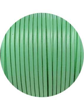 Cuir plat lisse de 3mm couleur vert anis en vente au cm pour vos bracelets
