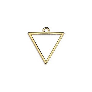 Pampille triangle ajouré en métal couleur or-17mm