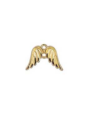 Intercalaire ailes d'ange ou pampille en métal couleur or à 2 accroches