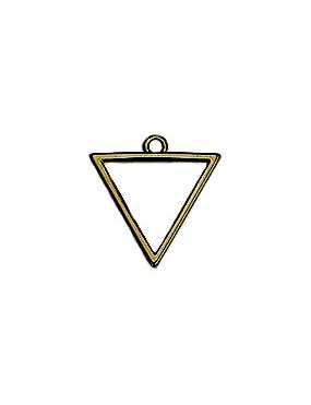 Pampille triangle ajouré en métal couleur bronze-17mm
