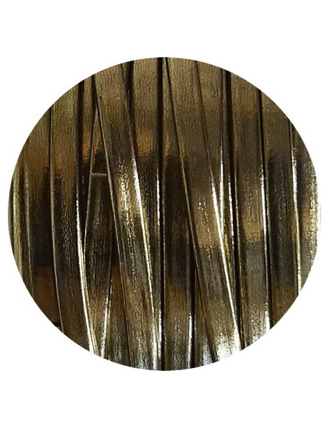 Bride rempliée lisse bronze clair brillant vendue au centimètre Bride rempliée lisse bronze clair brillant vendue au centimètre