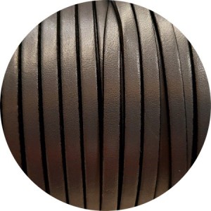 Cuir plat lisse de 5mm gris satiné en vente au cm