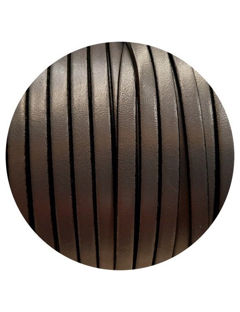 Cuir plat lisse de 5mm gris satiné en vente au cm Cuir plat lisse de 5mm gris satiné en vente au cm