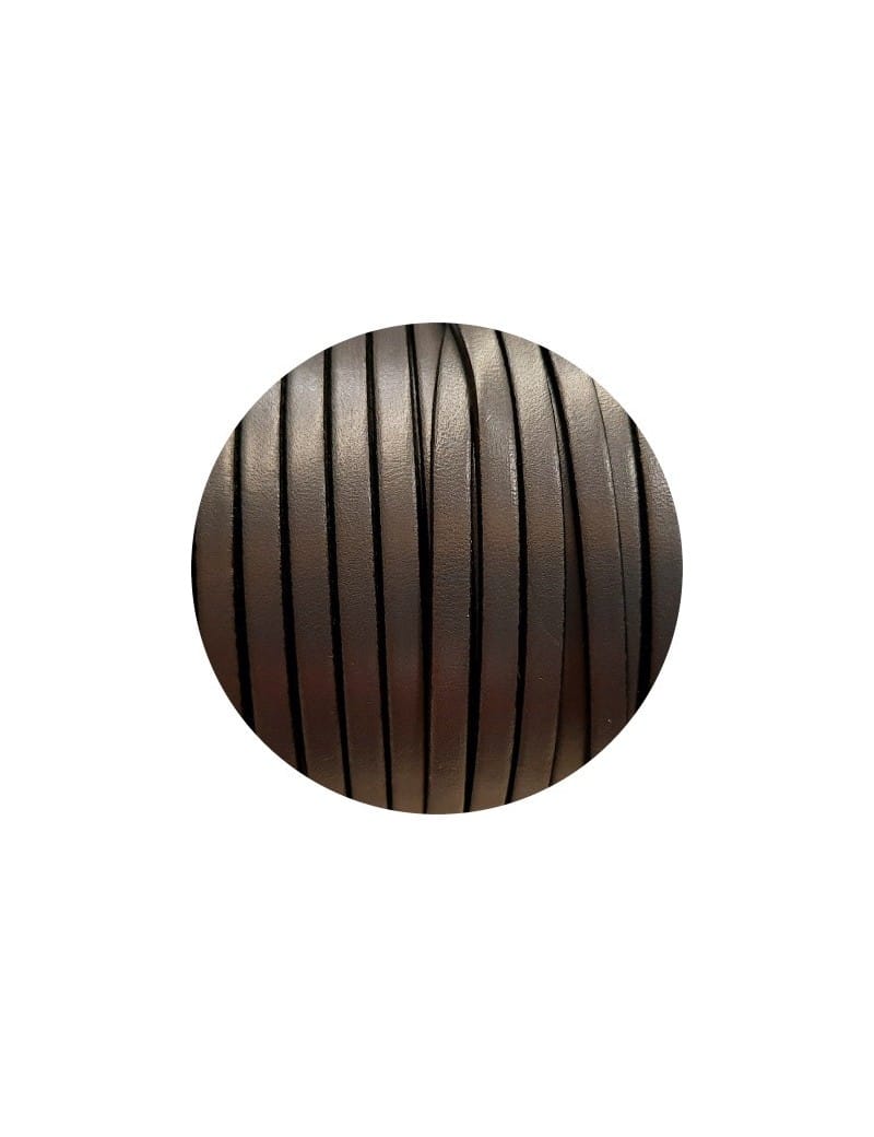 Cuir plat lisse de 5mm gris vendu à la coupe au mètre