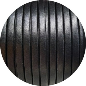 Cuir plat lisse de 5mm gris très foncé en vente au cm