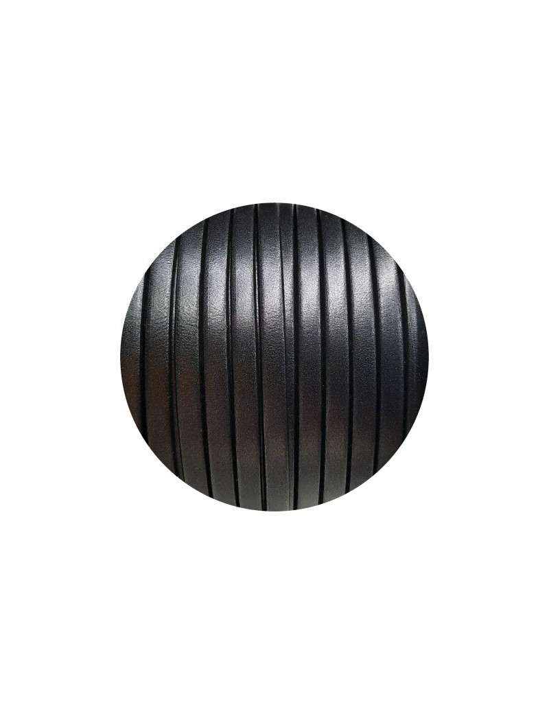 Cuir plat lisse de 5mm gris très foncé en vente au cm