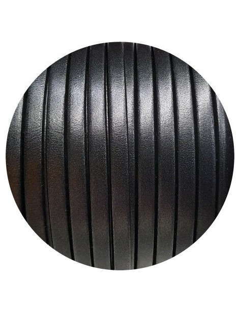 Cuir plat lisse de 5mm gris très foncé vendu à la coupe au mètre