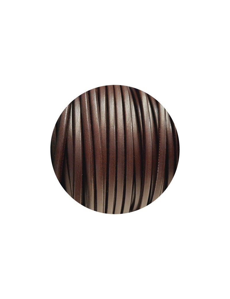 Cordon de cuir carré marron de 4mm-Espagne-Premium