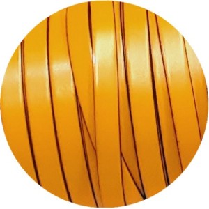 Cuir plat de 10mm jaune curry vendu au cm-Premium