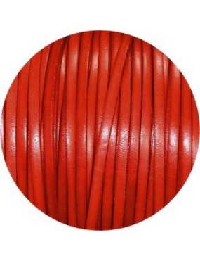 Cordon de cuir plat 5mm x 2mm un autre rouge-vente au cm-Premium