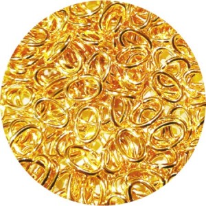 Poche de 50 anneaux de jonction ovales de 8mm en métal couleur or