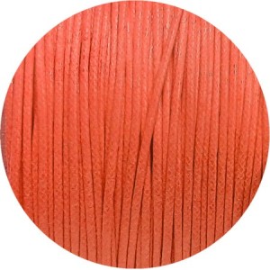 Cordon de coton cire rond de 1mm saumon-Italie