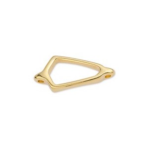 Triangle ajouré lisse de 22mm pour réaliser chaines et bracelet en couleur or