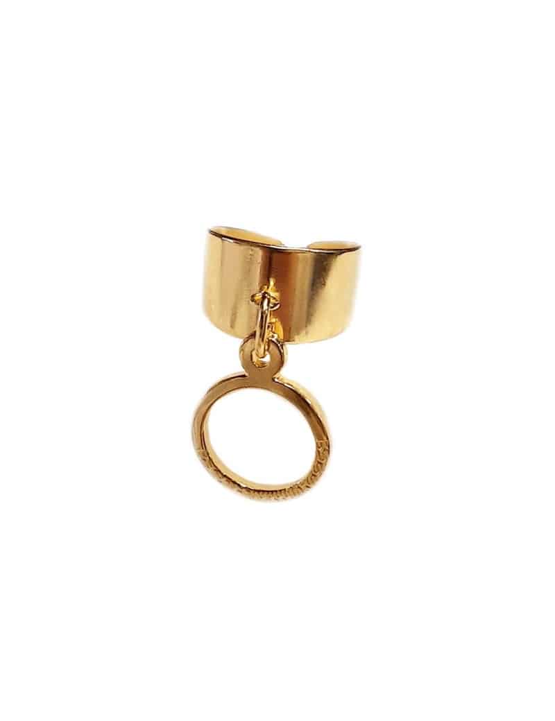 Bague en kit couleur or avec anneau rond