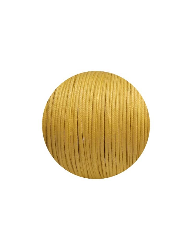 Cordon de coton cire rond de 1.8mm jaune citron-Italie