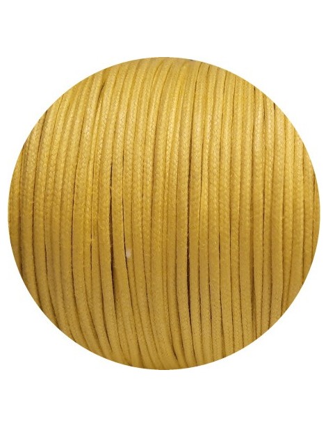 Cordon de coton cire rond de 1.8mm jaune citron-Italie