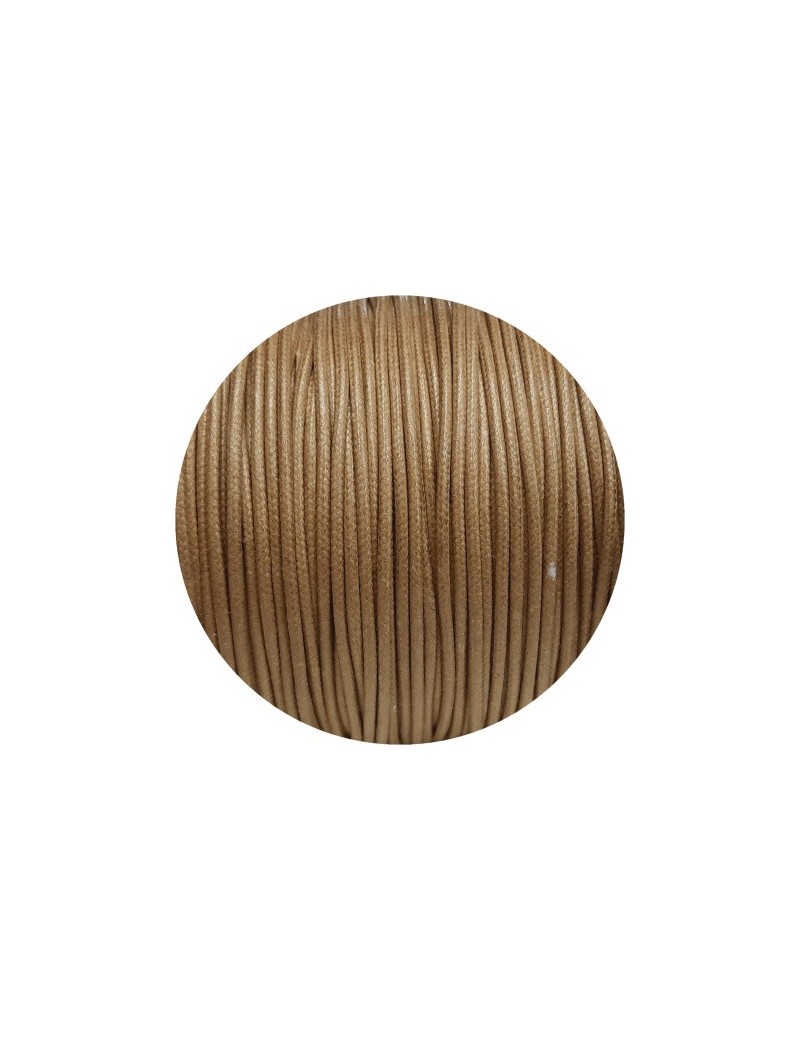 Cordon de coton cire rond de 1.8mm couleur carton-Italie