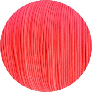 Cordon rond en polyester de 2.2mm rose fluo fabriqué en France