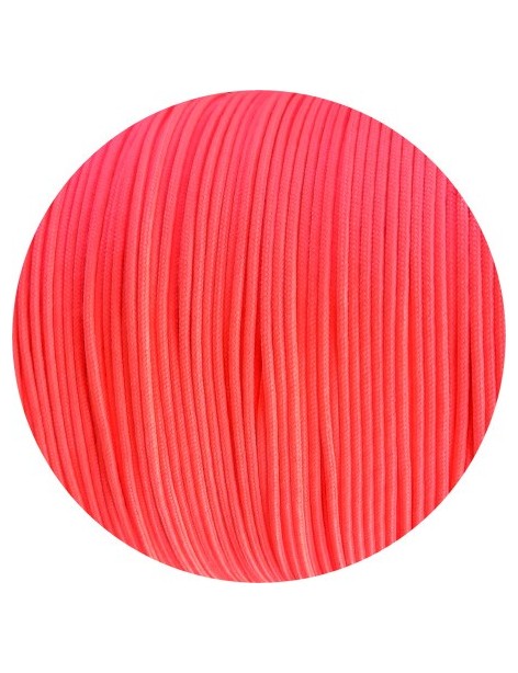 Cordon rond en polyester de 2.2mm rose fluo fabriqué en France