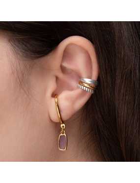 Boucle d'oreille ear cuff de 13mm en placage argent