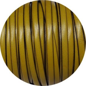 Nouveau cuir plat lisse de 5mm cumin satiné brillant en vente au cm-Premium