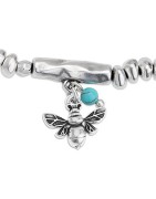 Hanger irrégulier de 19mm en métal plaqué argent 10microns blanc brillant