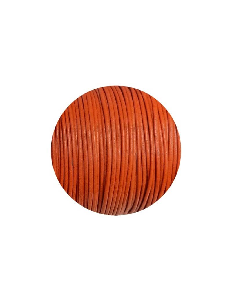 Cuir rond de 2mm orange-Espagne-Premium
