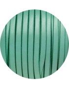 Cuir plat lisse de 5mm vert bleu pastel en vente au cm