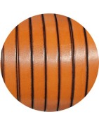 Cordon de cuir plat de 10mm camel vendu au centimètre