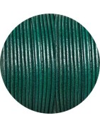 Cuir rond de 2mm vert turquoise Espagne-Premium