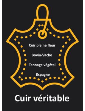 Cordon de cuir plat tresse 5mm bleu très foncé vendu au mètre