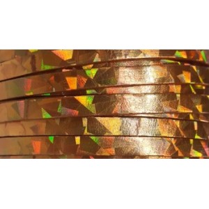 Cuir plat 5mm fantaisie métallisé or avec des reflets en vente au cm