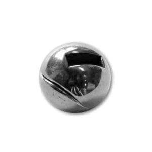 Fermoir magnétique boule placage argent pour cuir plat de 5mm