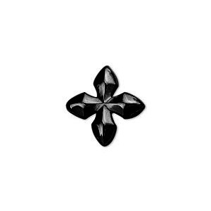 Croix de 16mm couleur black avec 2 accroches