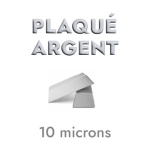 Poche de 10 perles rondes lisses pleines en laiton de 7mm plaqué argent 10microns