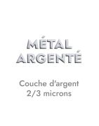 Intercalaire double rang metal placage argent-28mm